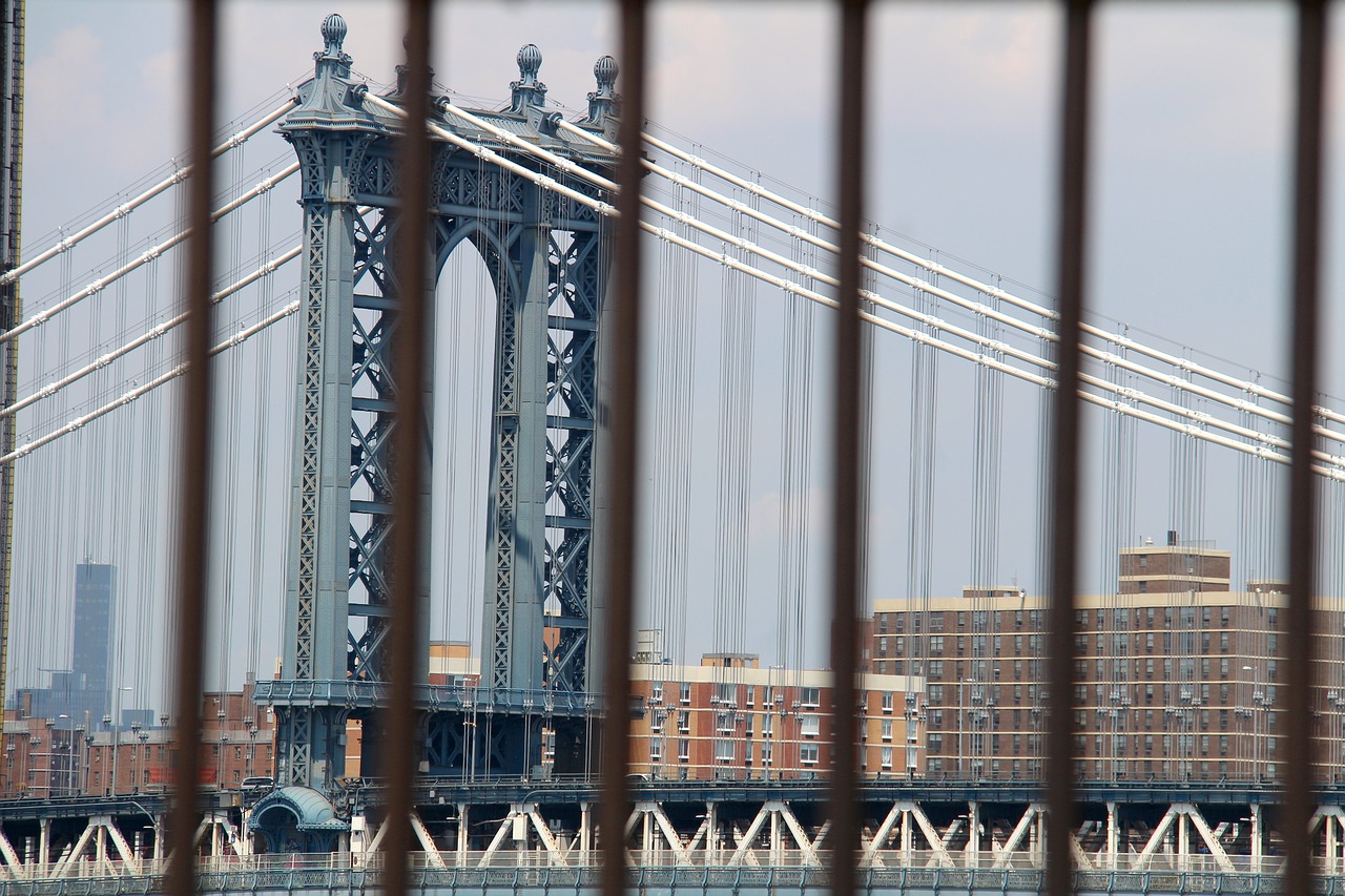 manhattan bridge nyc america free photo