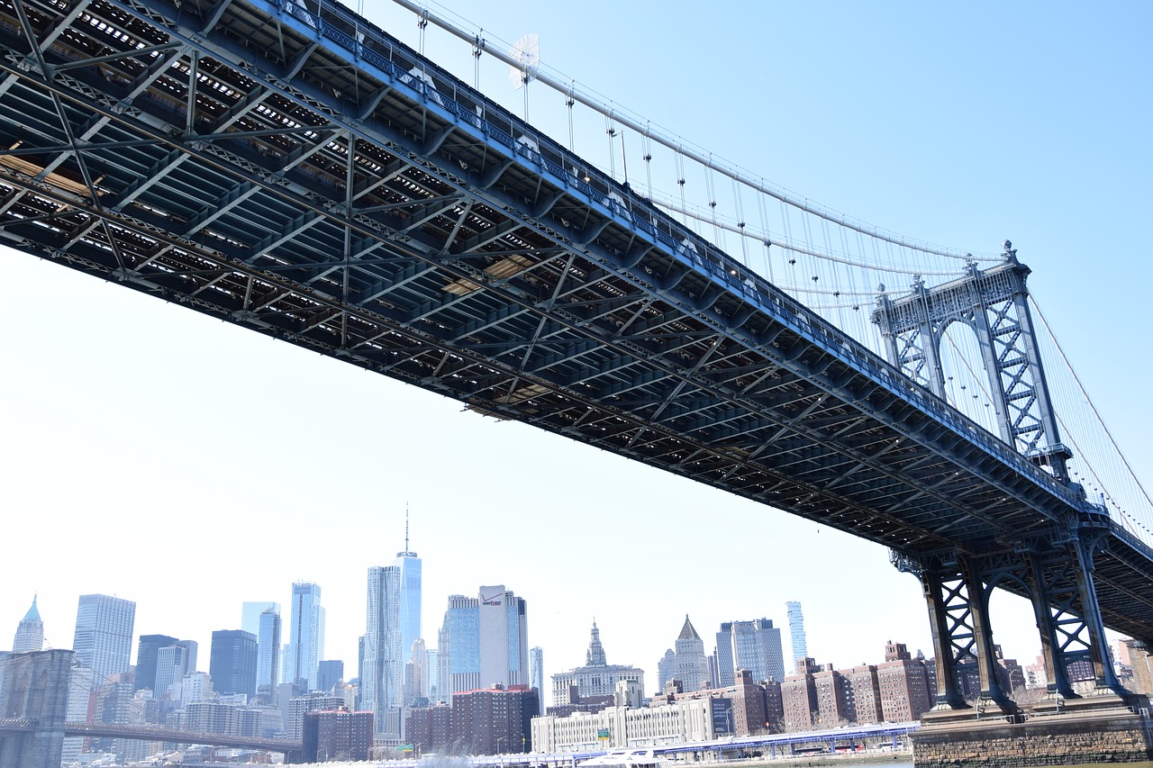 manhattan bridge  new york  bridge free photo