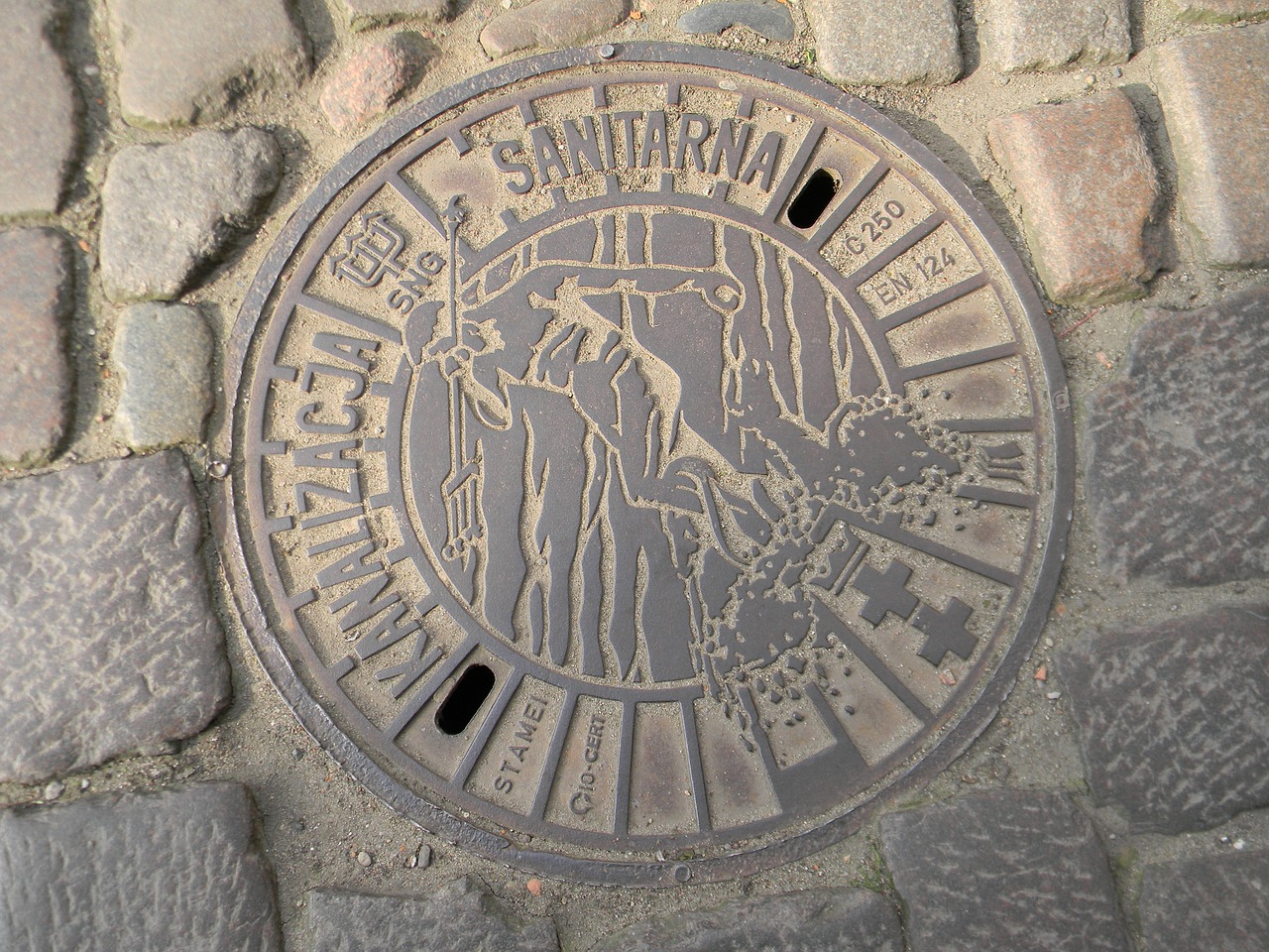 manhole sewerage way free photo