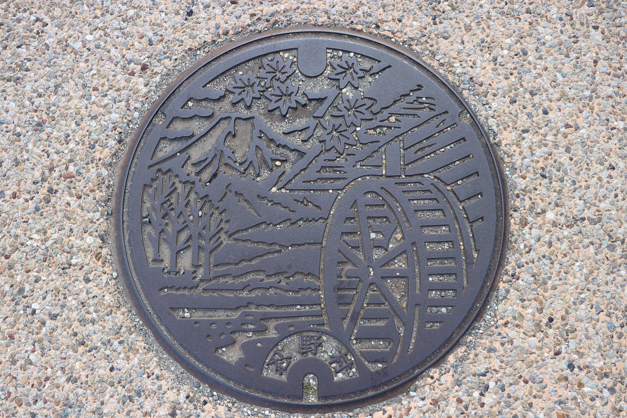 manhole cover pattern simple free photo