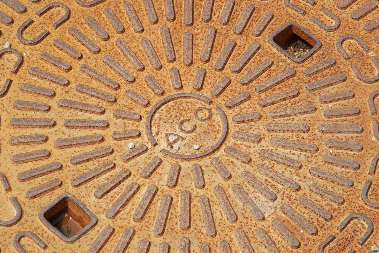 manhole cover metal stainless free photo