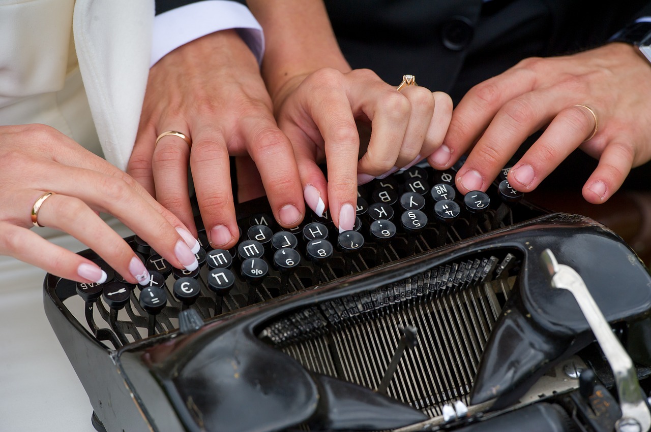 manicure fingers typewriter free photo