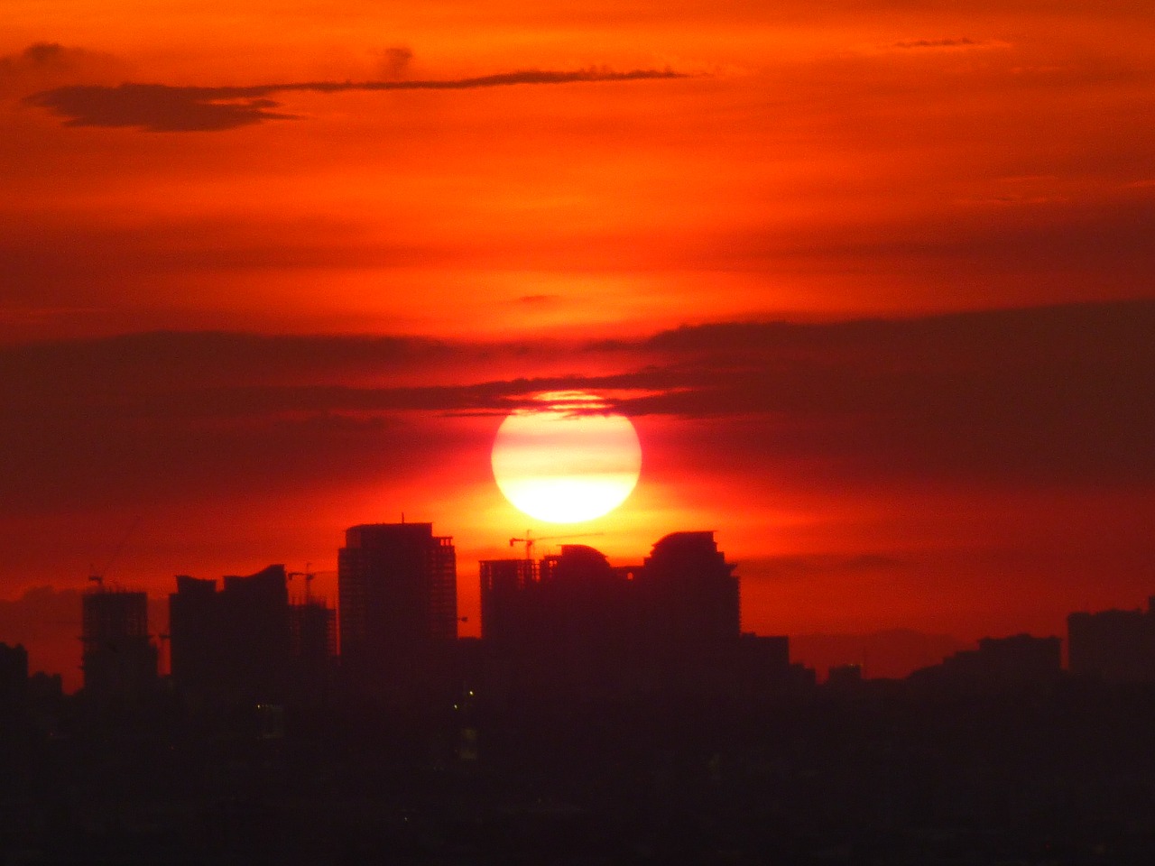 manila sunset philippines free photo