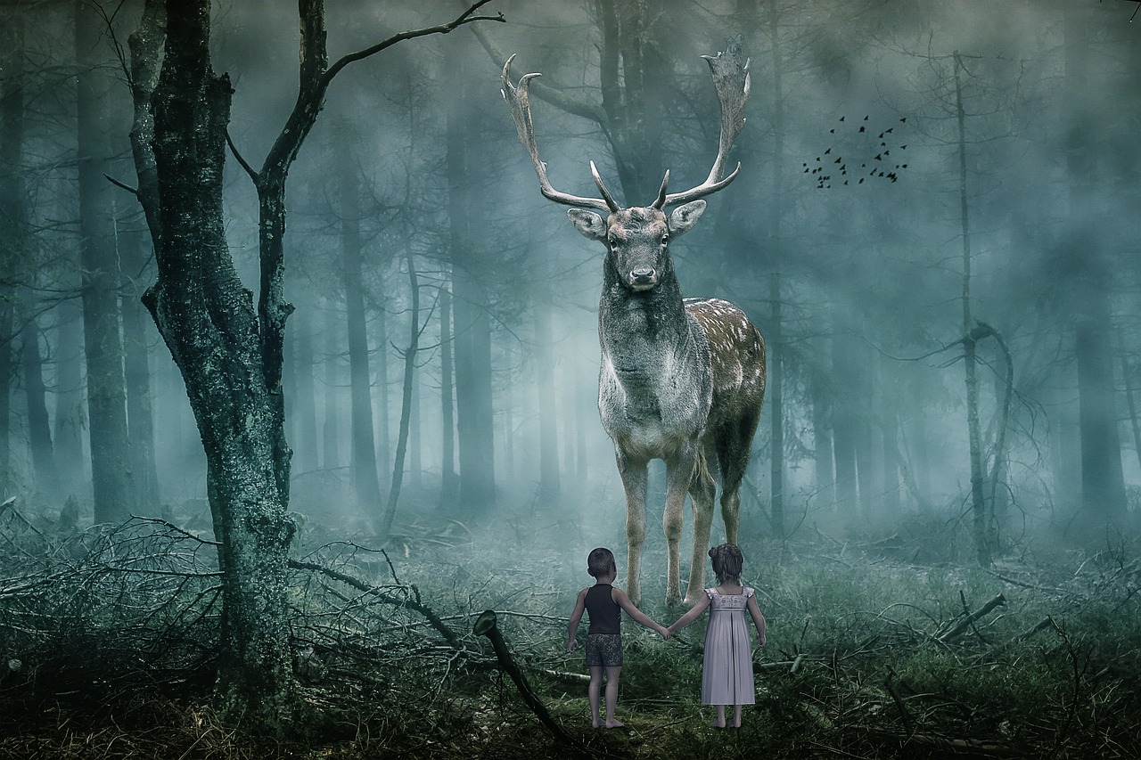 manipulation  animal  deer free photo