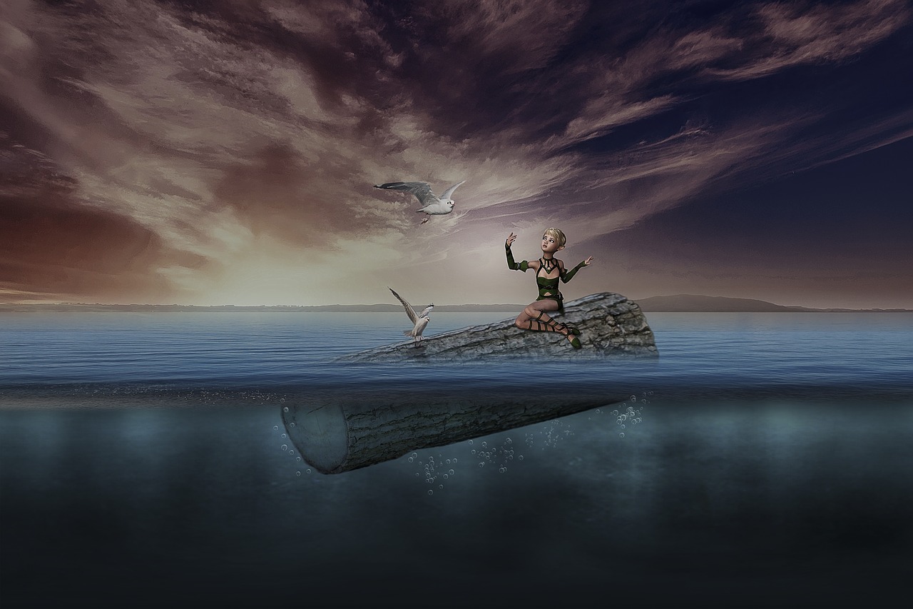 manipulation  ocean  wood free photo