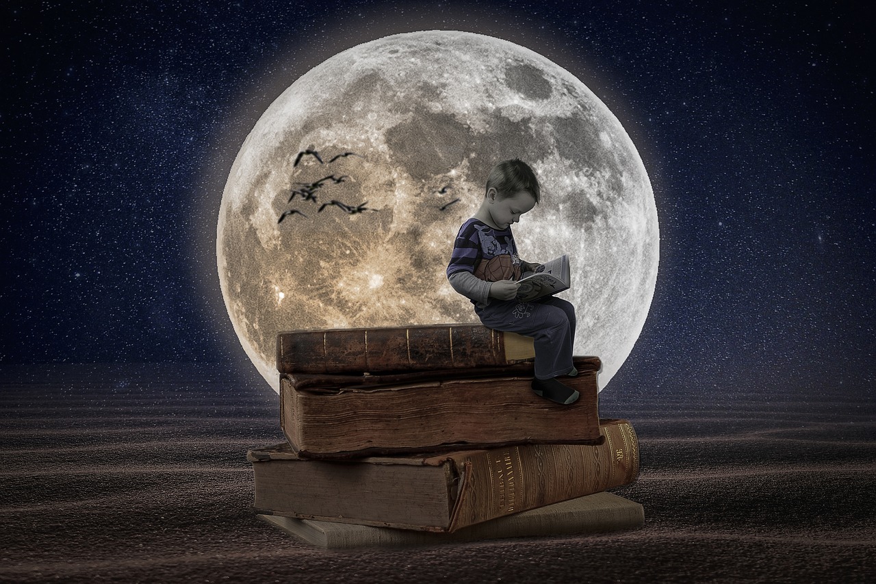 manipulation  books  boy free photo