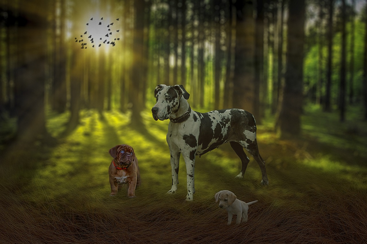 manipulation  great dane  puppy free photo