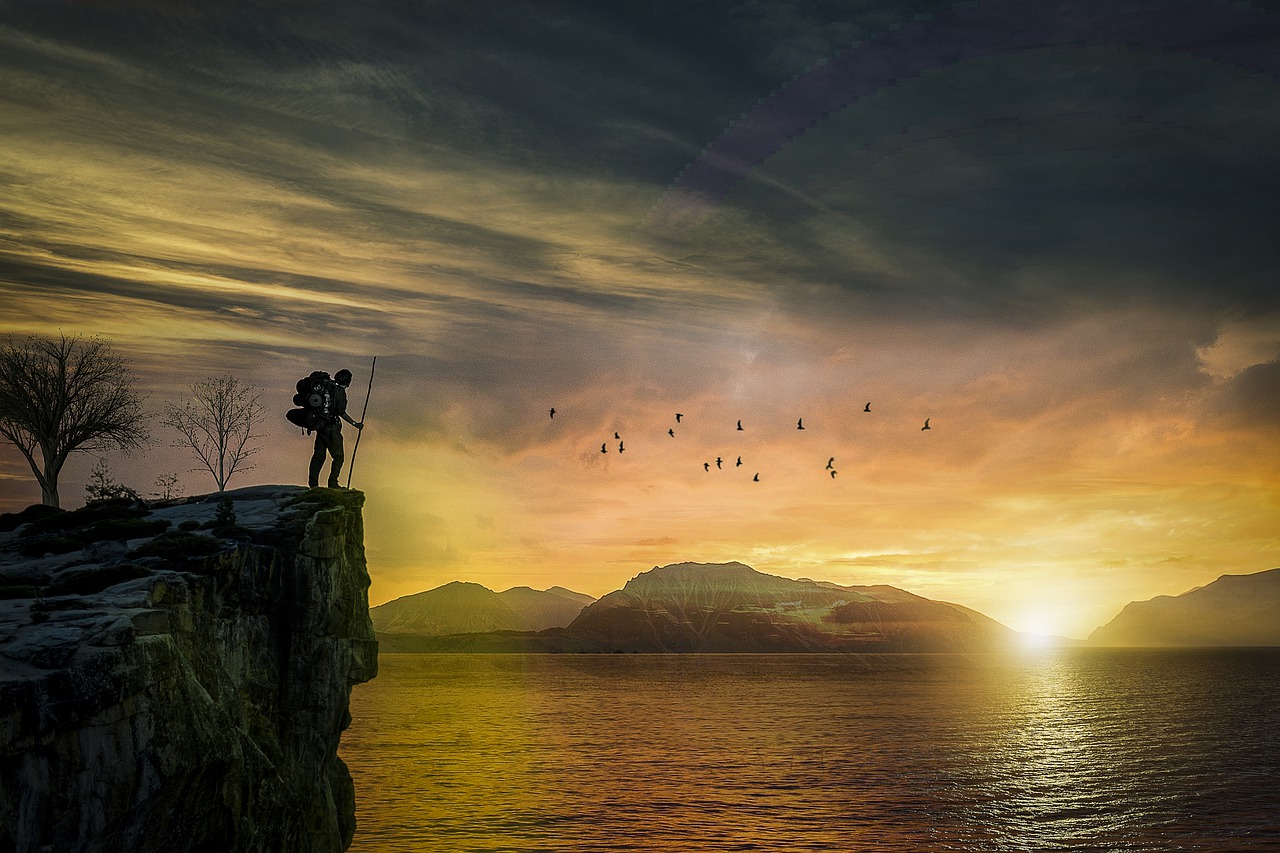 manipulation  sunset  sunrise free photo