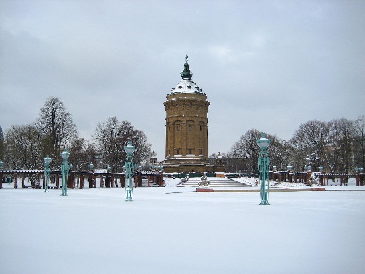 mannheim water tower germany free photo