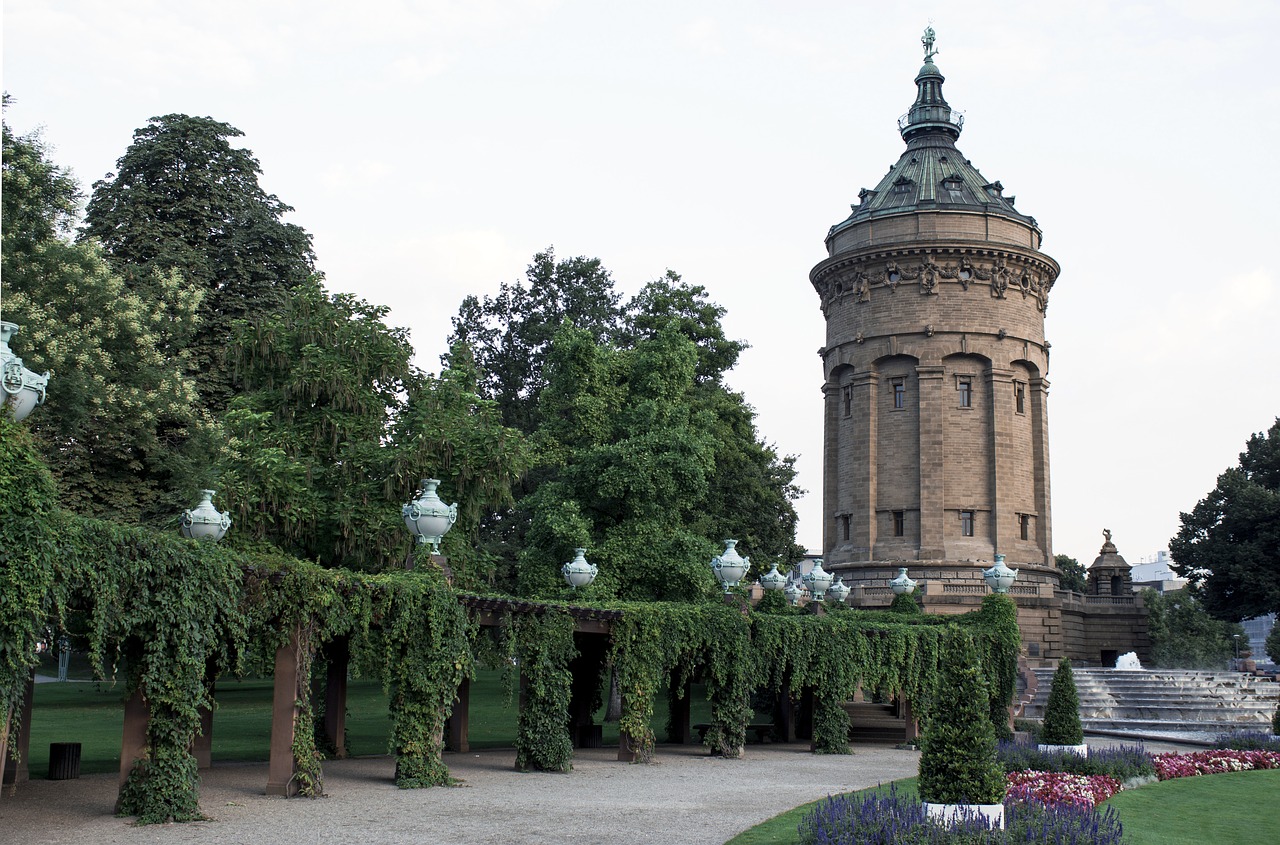 mannheim water tower architecture free photo