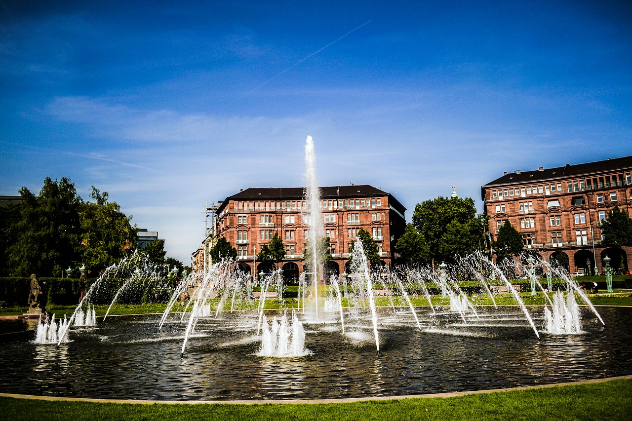 mannheim city fountain free photo