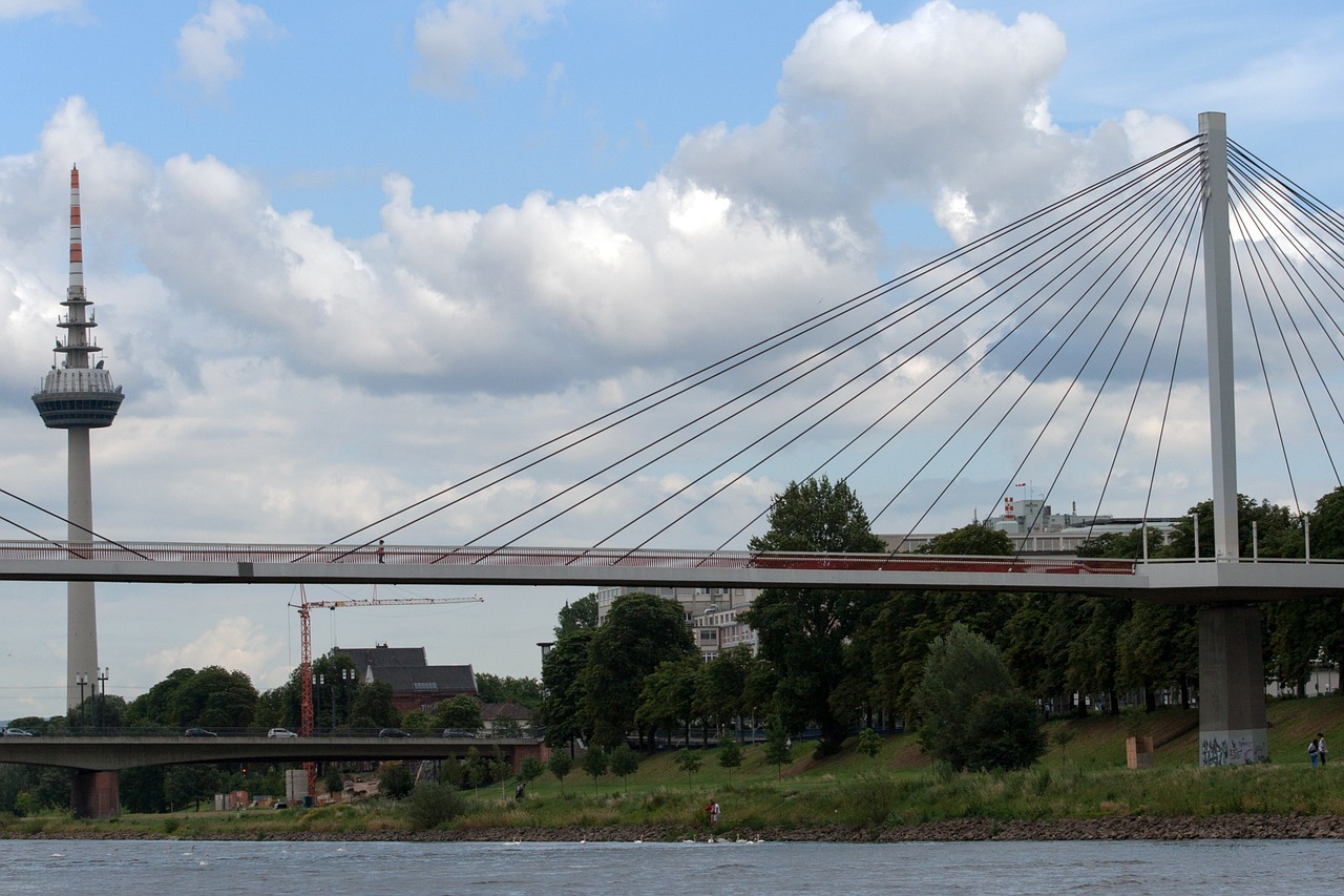 mannheim neckar bridge free photo