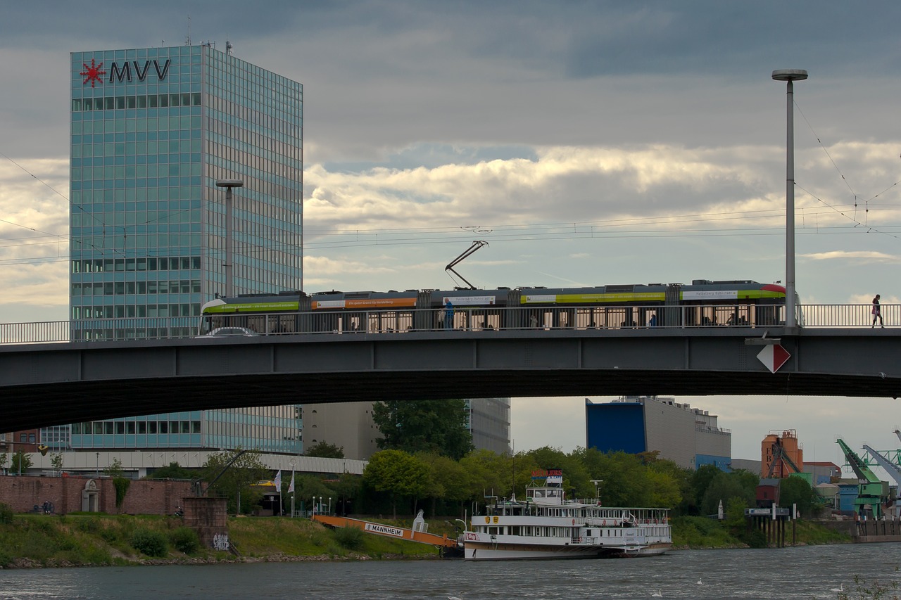 mannheim neckar bridge free photo