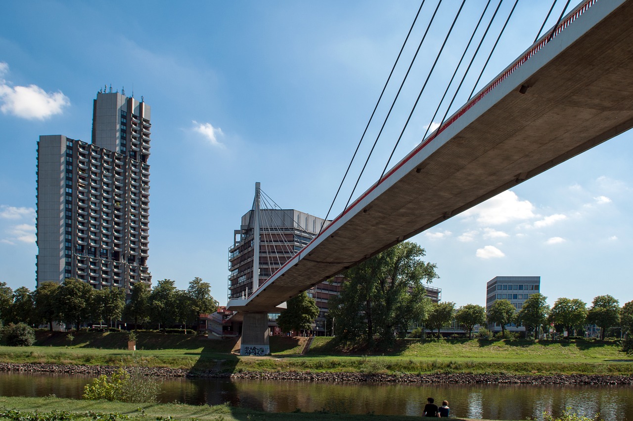 mannheim bridge suspension bridge free photo