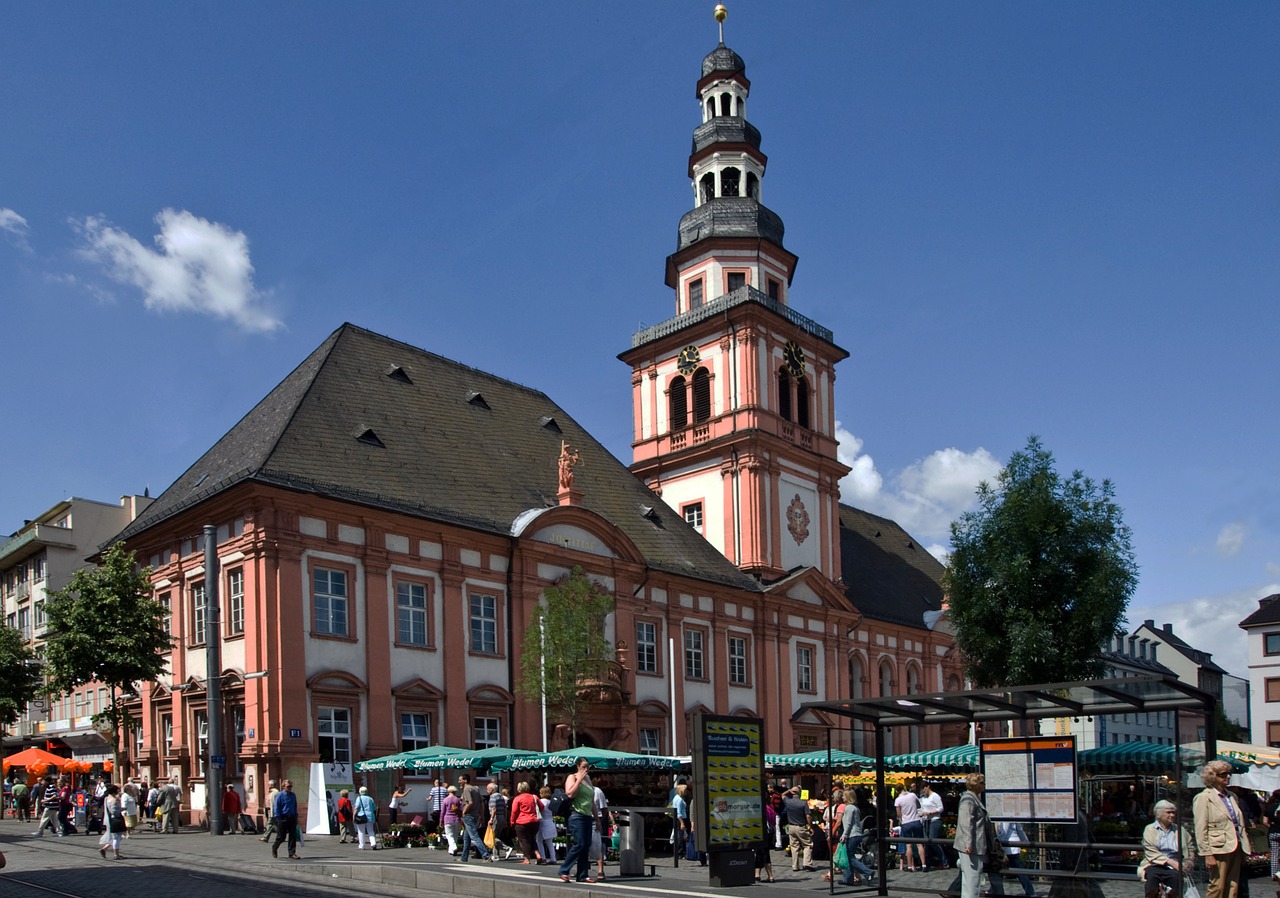 mannheim marketplace town hall free photo