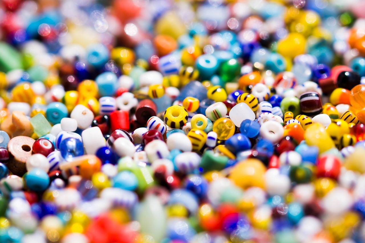 many colorful beads free photo