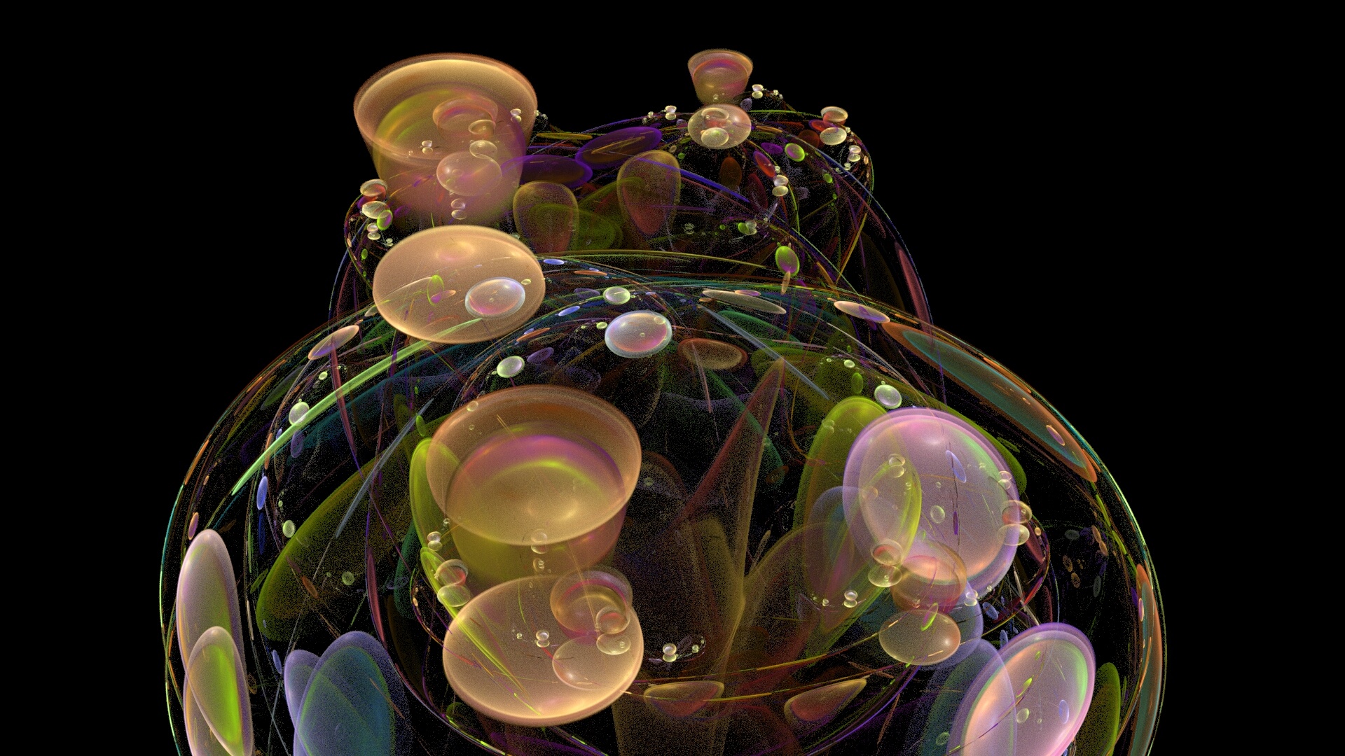 many bubbles isolated free photo