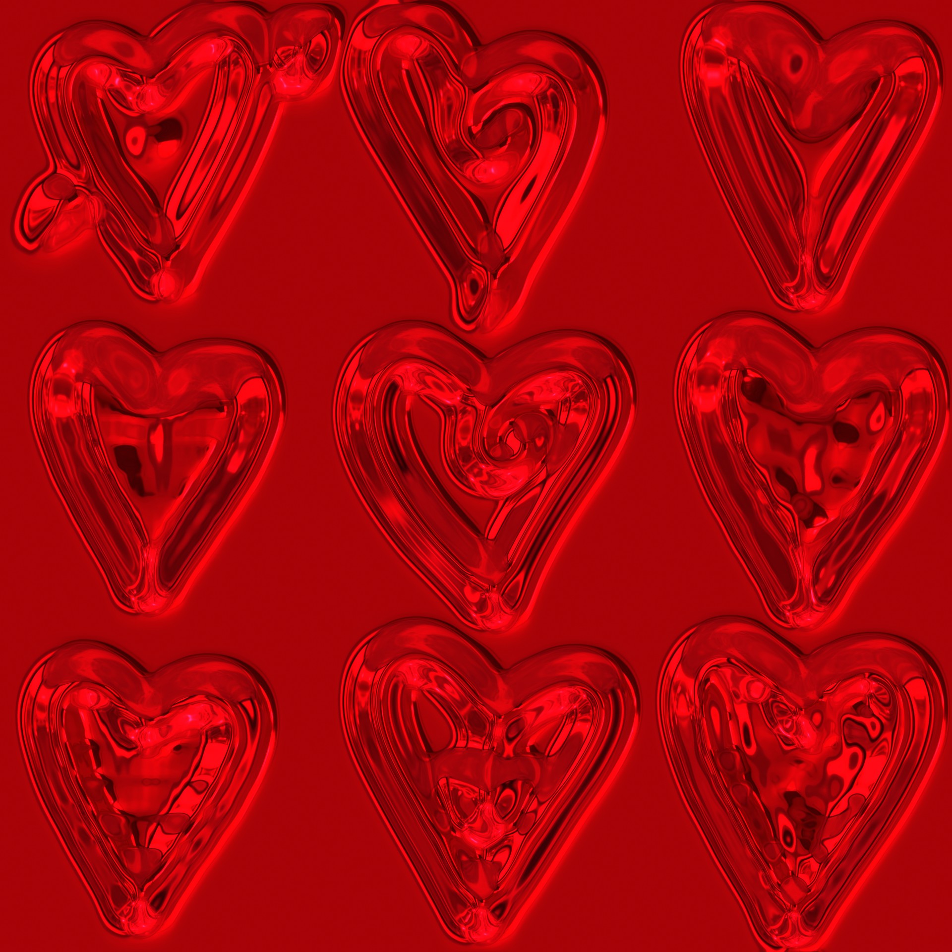 many red hearts free photo