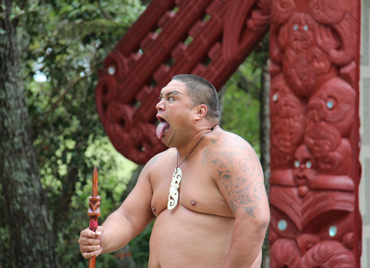 maori man making a face free photo
