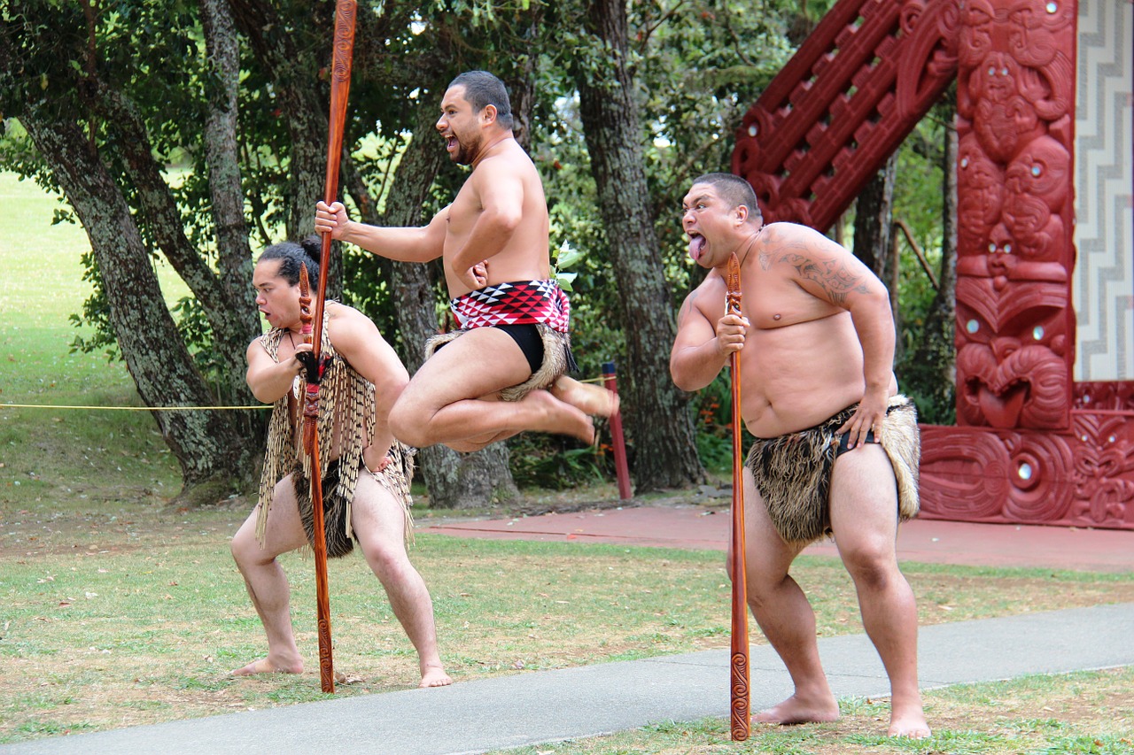 maori men jump free photo