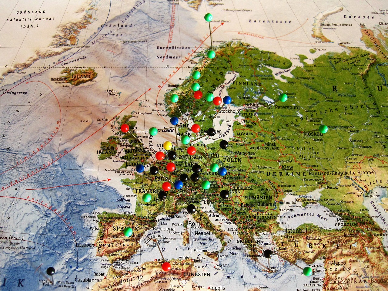 experienced travel destinations map of europe map free photo