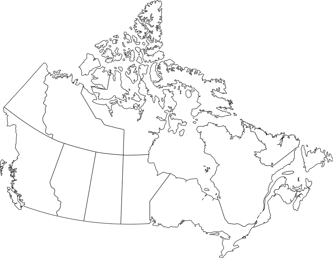 map canada provinces free photo