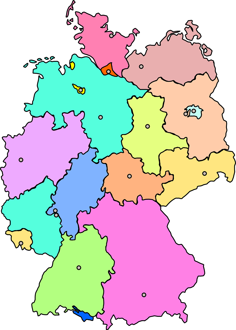 map germany states free photo