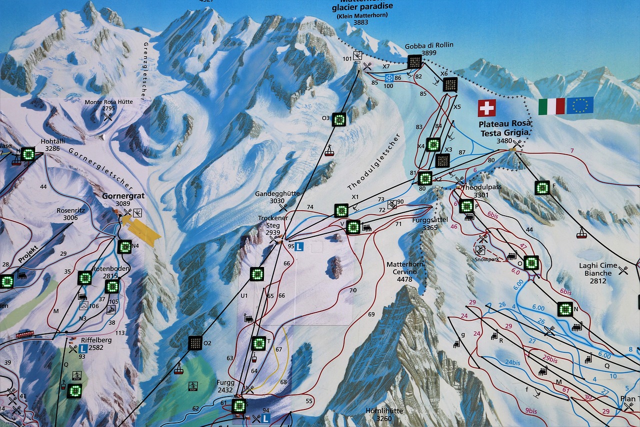 map  zermatt  the alps free photo