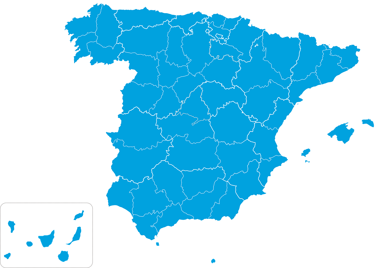 map  spain  provinces free photo