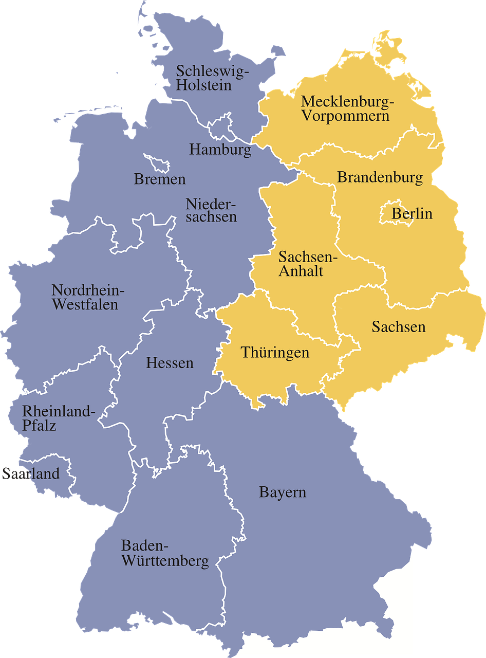 map germany regions free photo