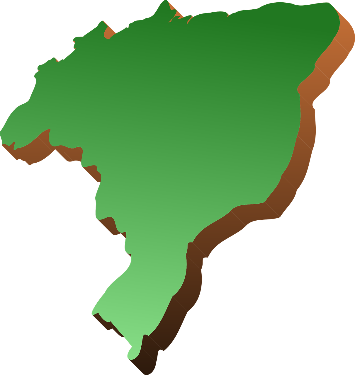 map of brazil  brazil  green free photo