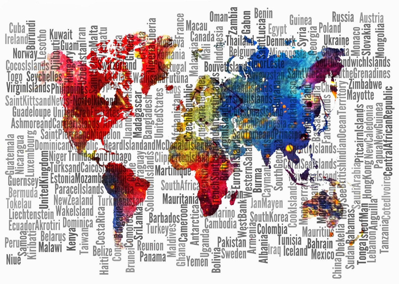 map of the world world parts free photo