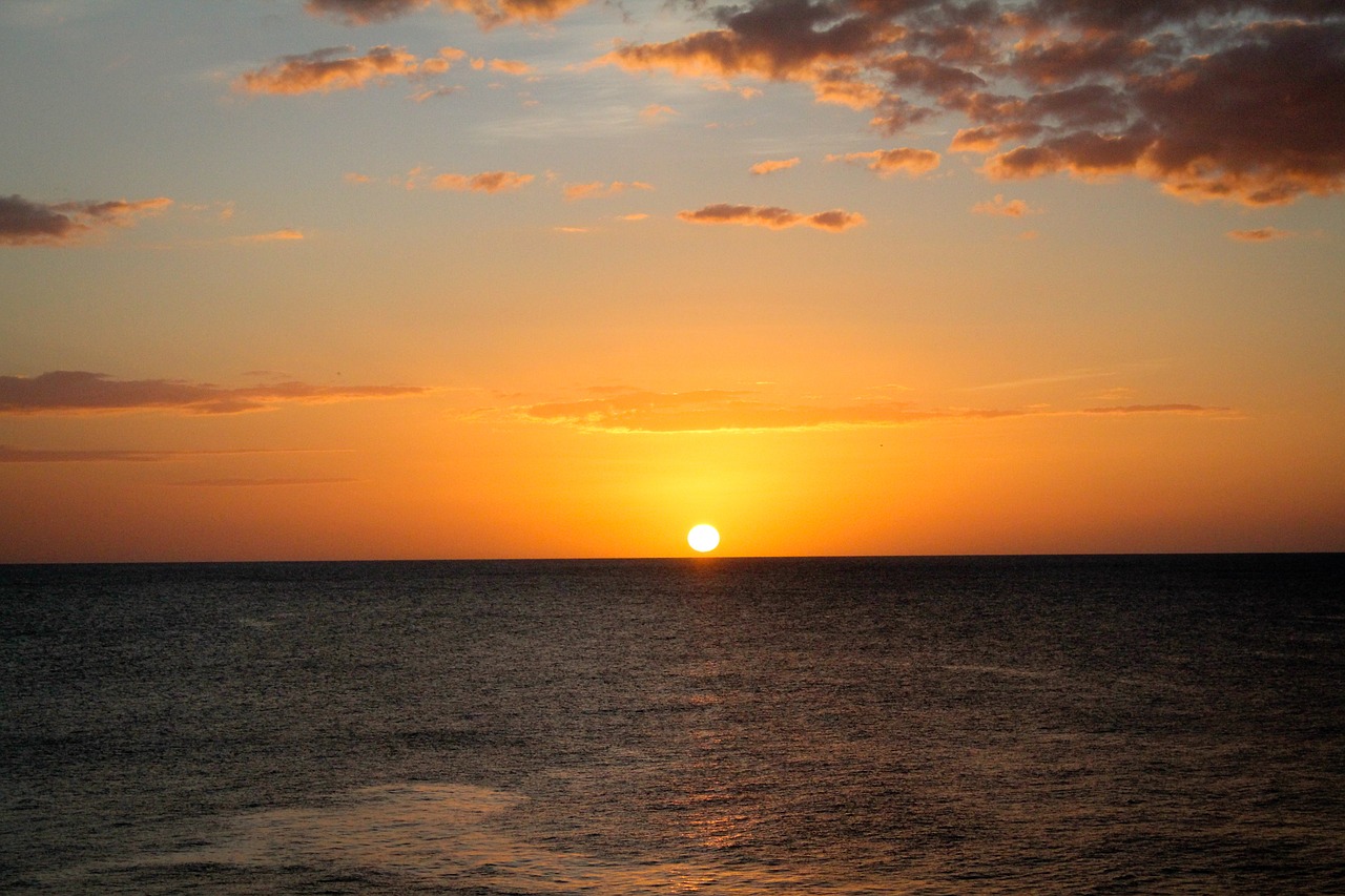 mar ocean sunset free photo