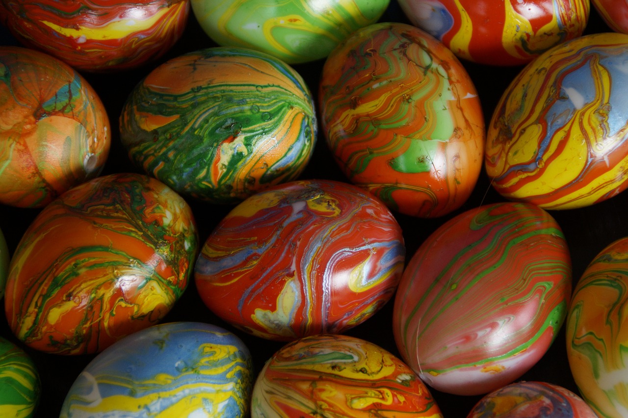 marbled easter eggs marbled easter eggs free photo