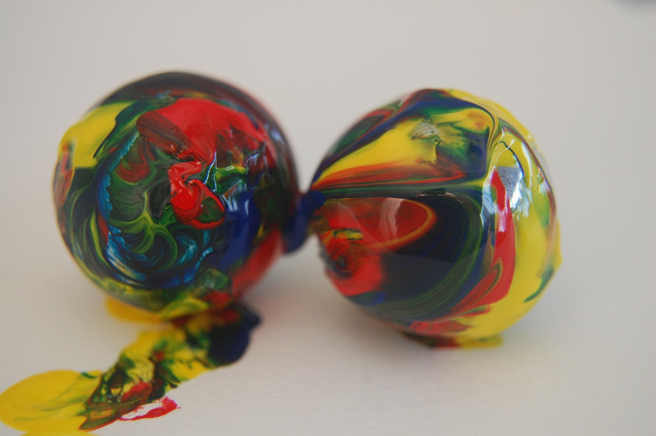marbles painted paint free photo