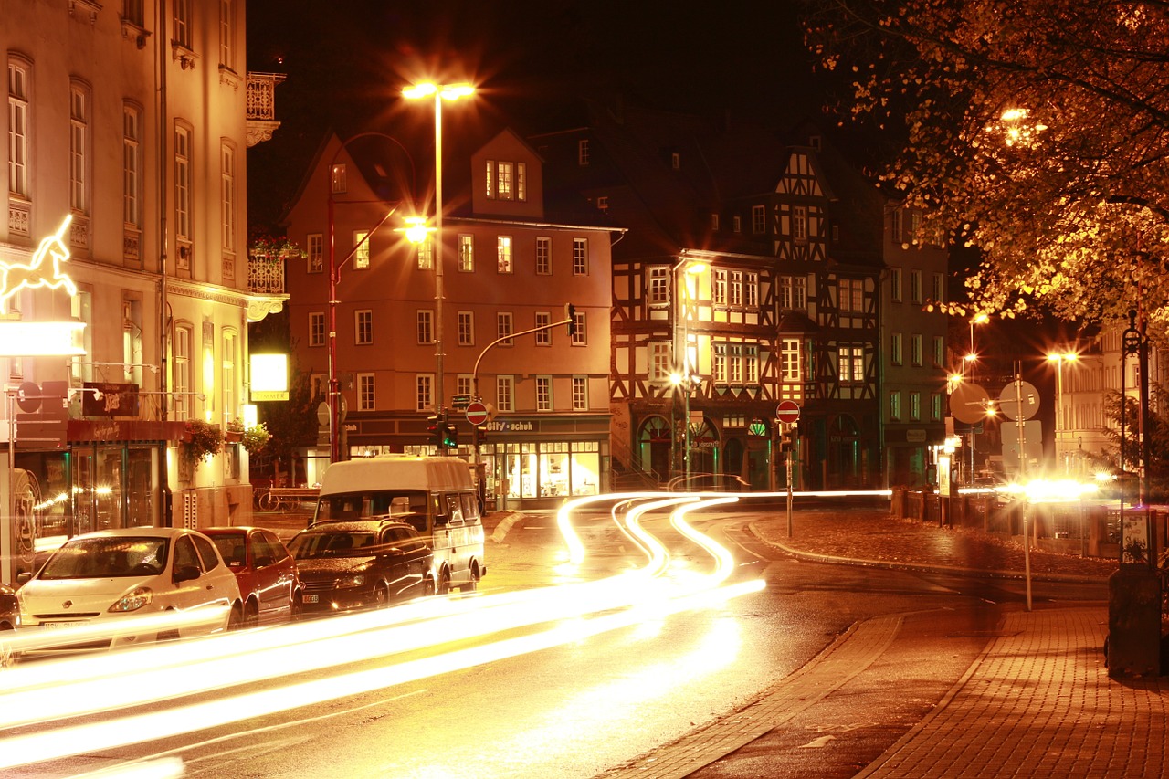 marburg city night photograph free photo