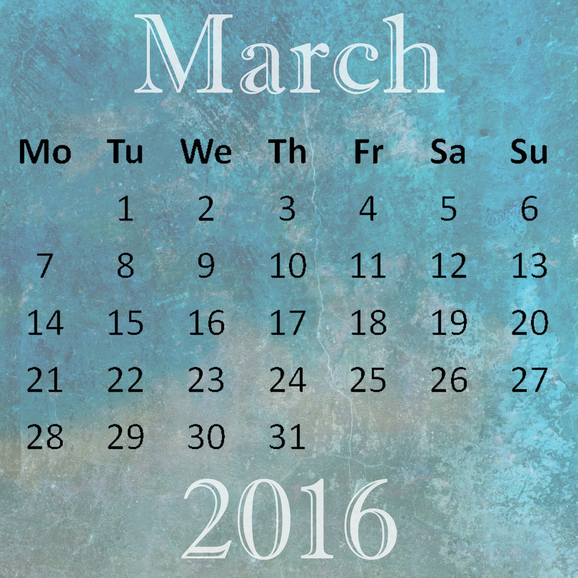 march 2016 calendar free photo