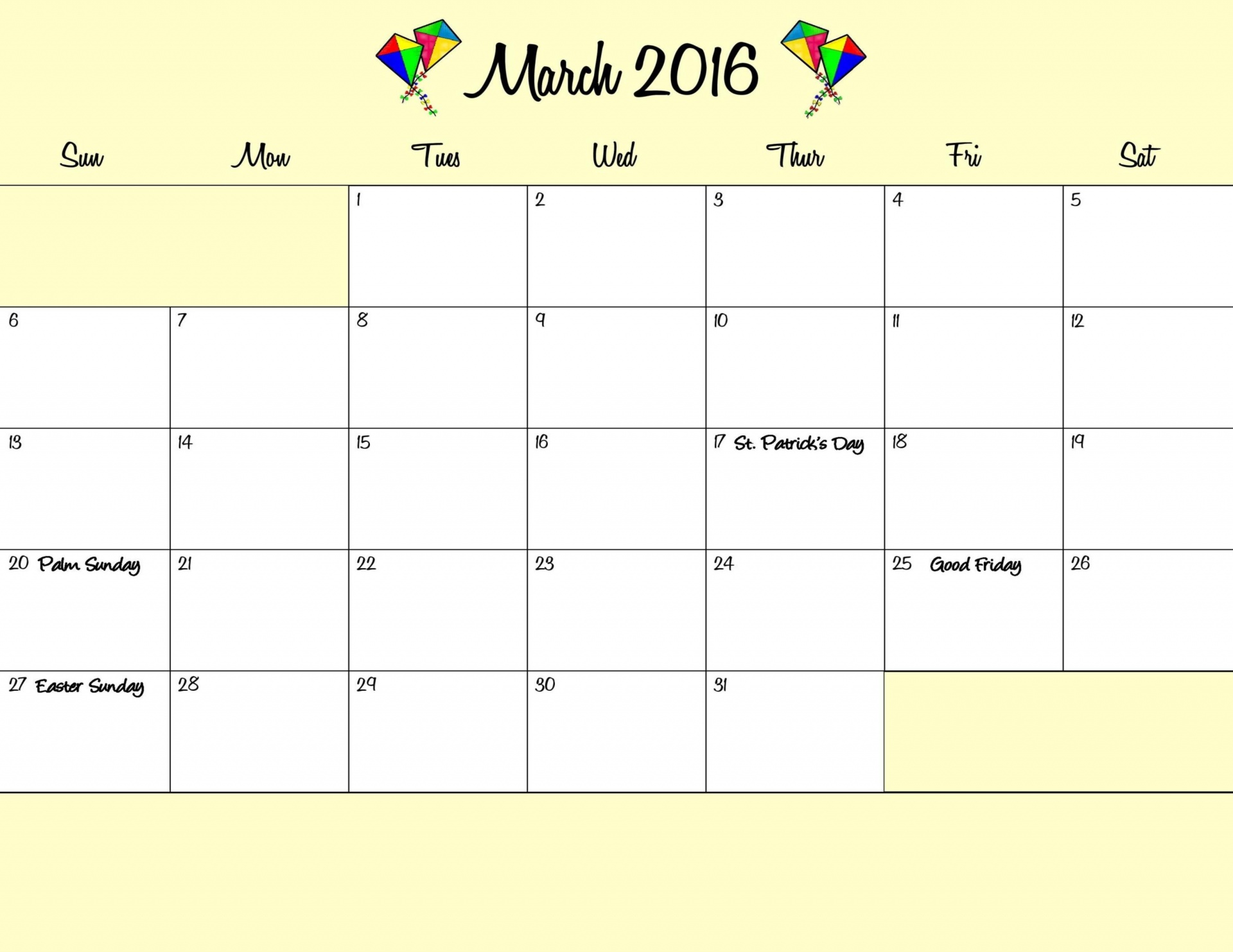 march 2016 planner free photo