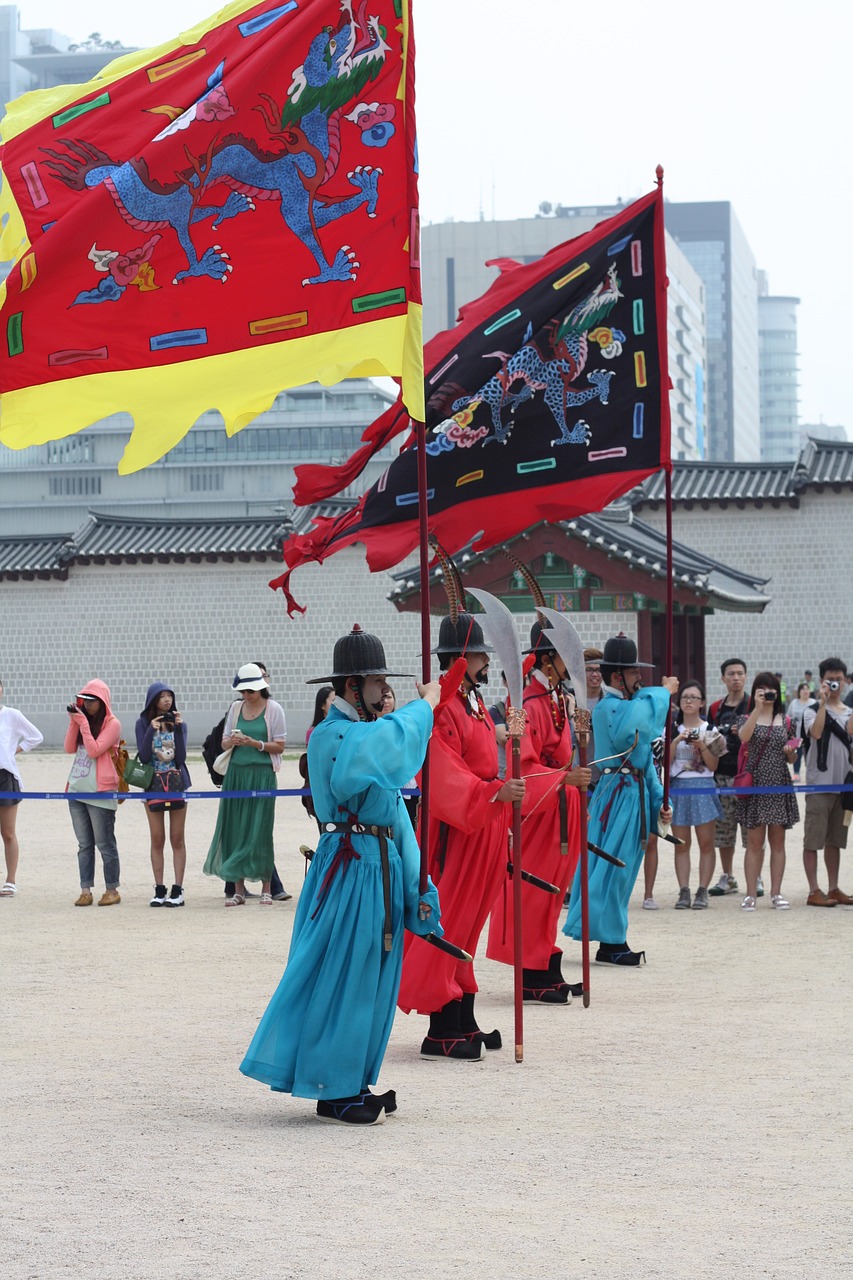 march republic of korea traditional free photo