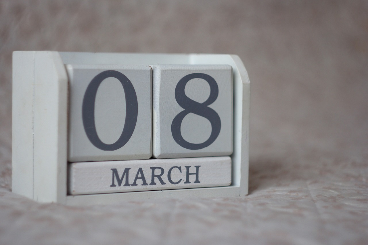 march 8 women's day calendar free photo