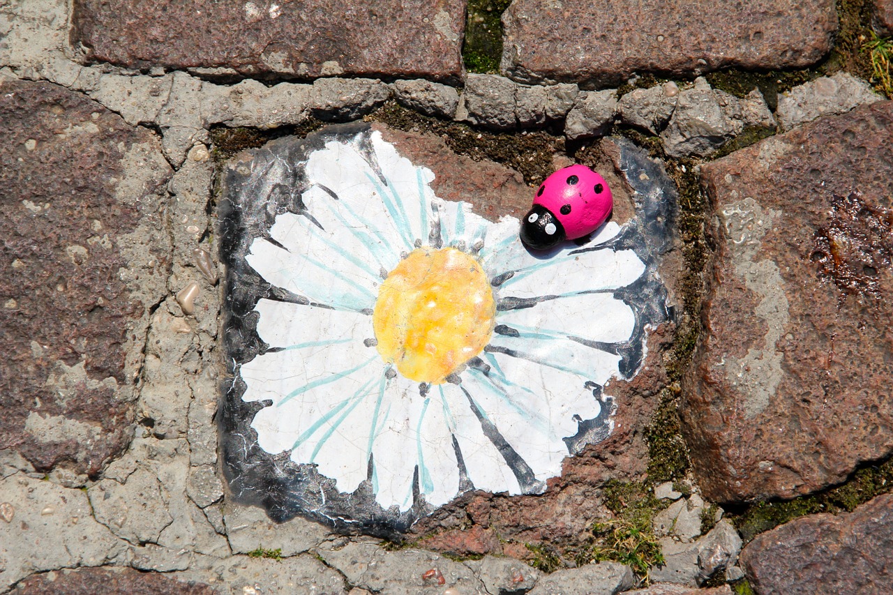 margarite paving stone ladybug free photo