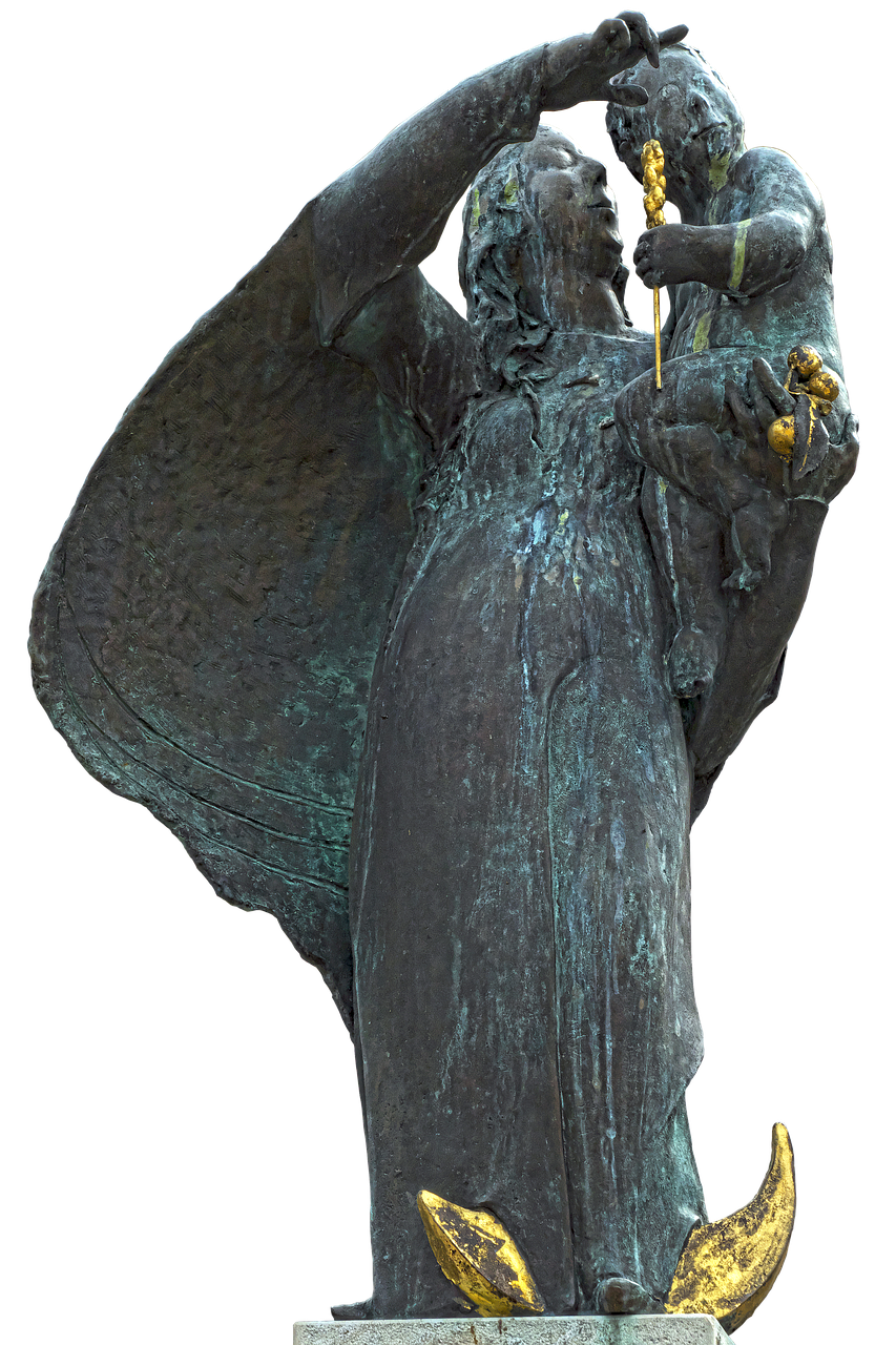 maria bronze statue manneken free photo