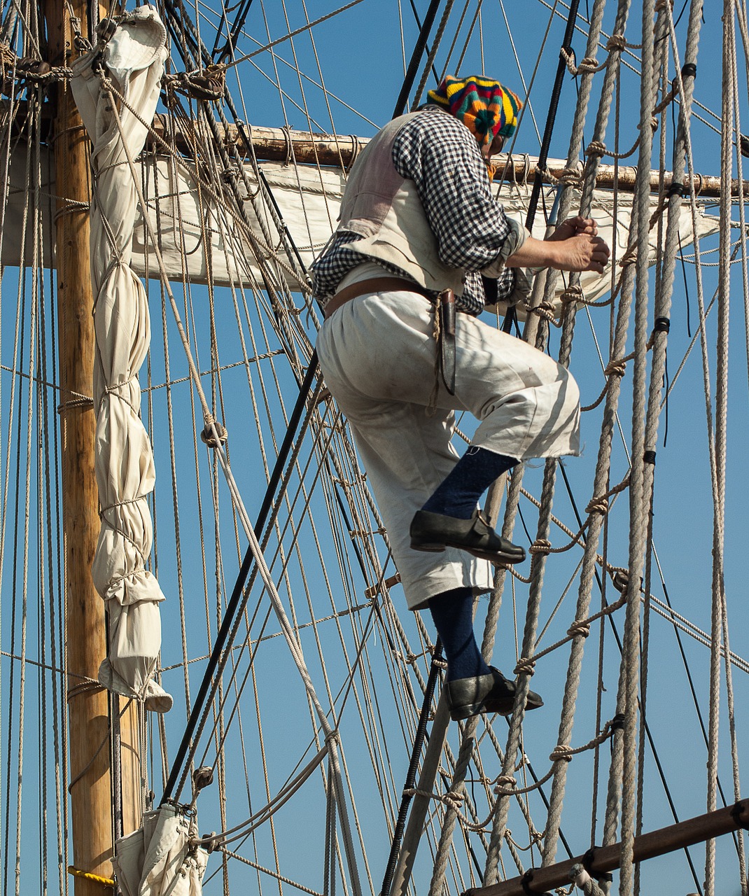 marin sailboat rope ladder free photo