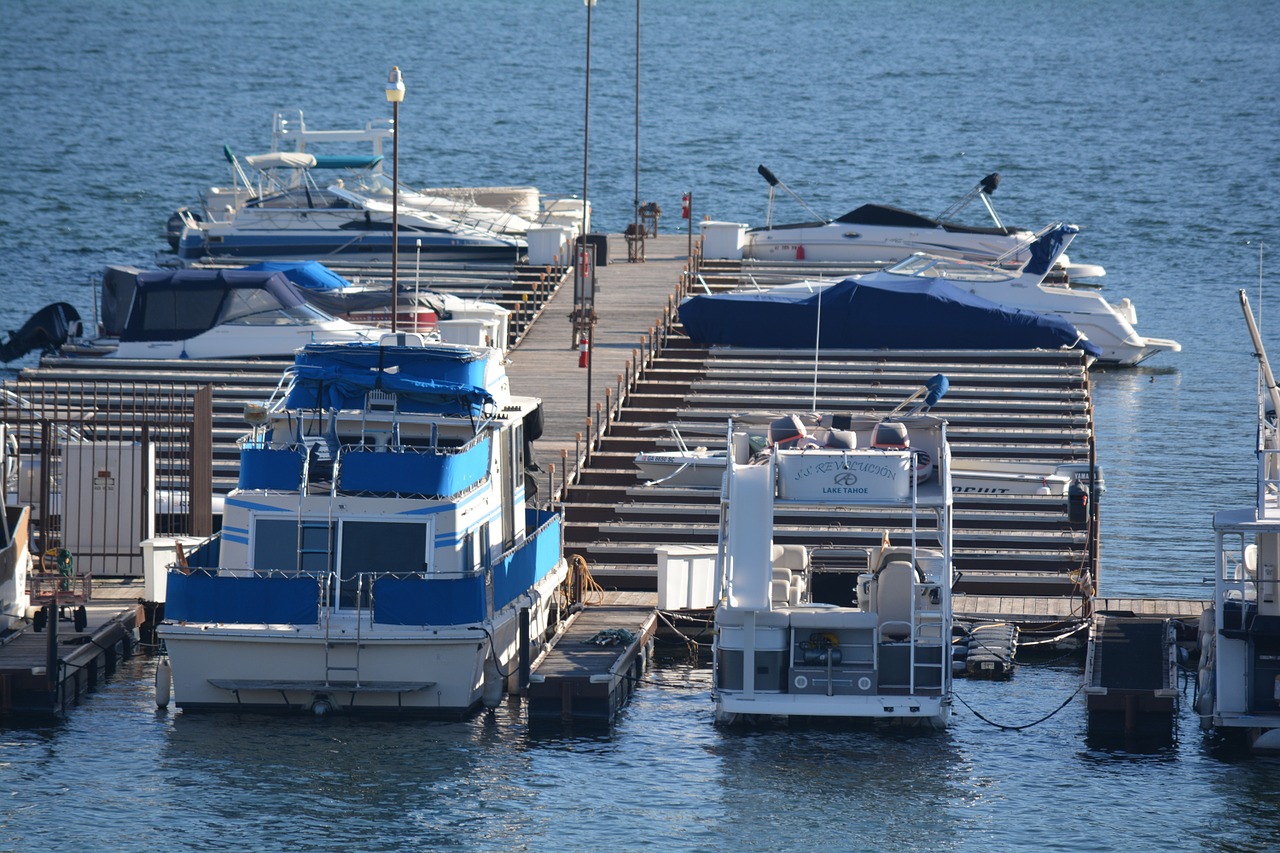 marina boats lake free photo