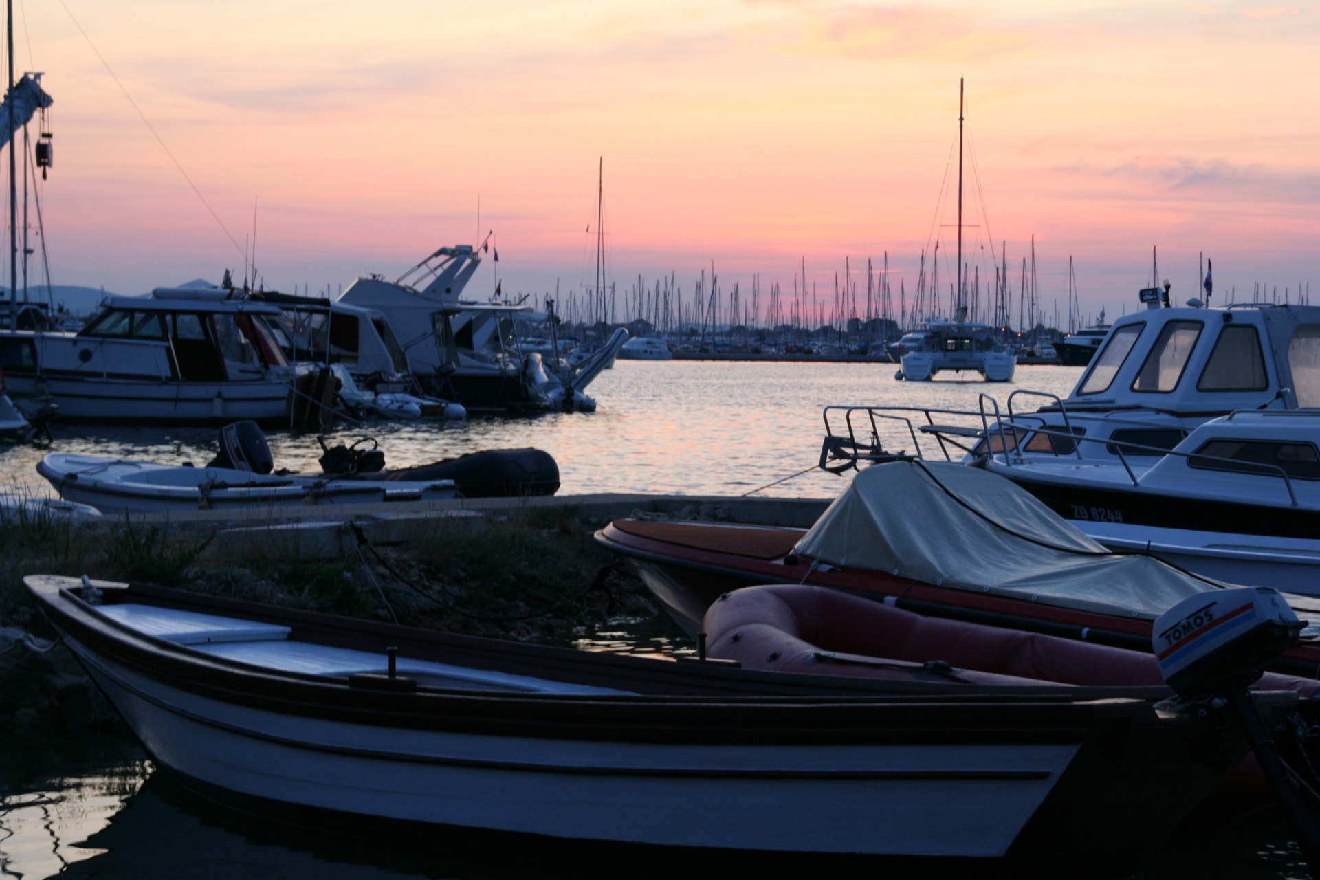 marina sunset croatia free photo