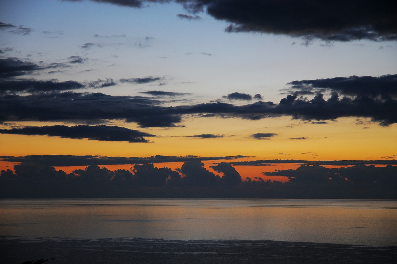 marine sky sunset free photo