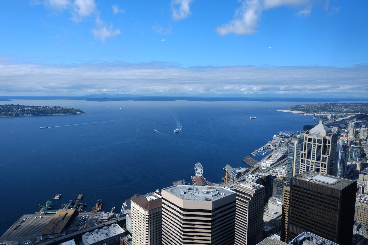 marine panorama blue sky free photo