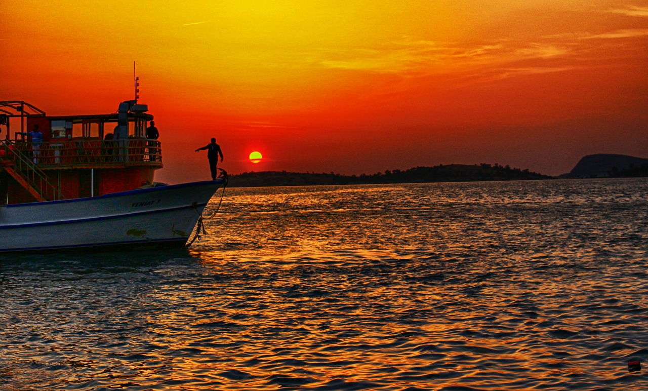 marine  sunset  izmir free photo