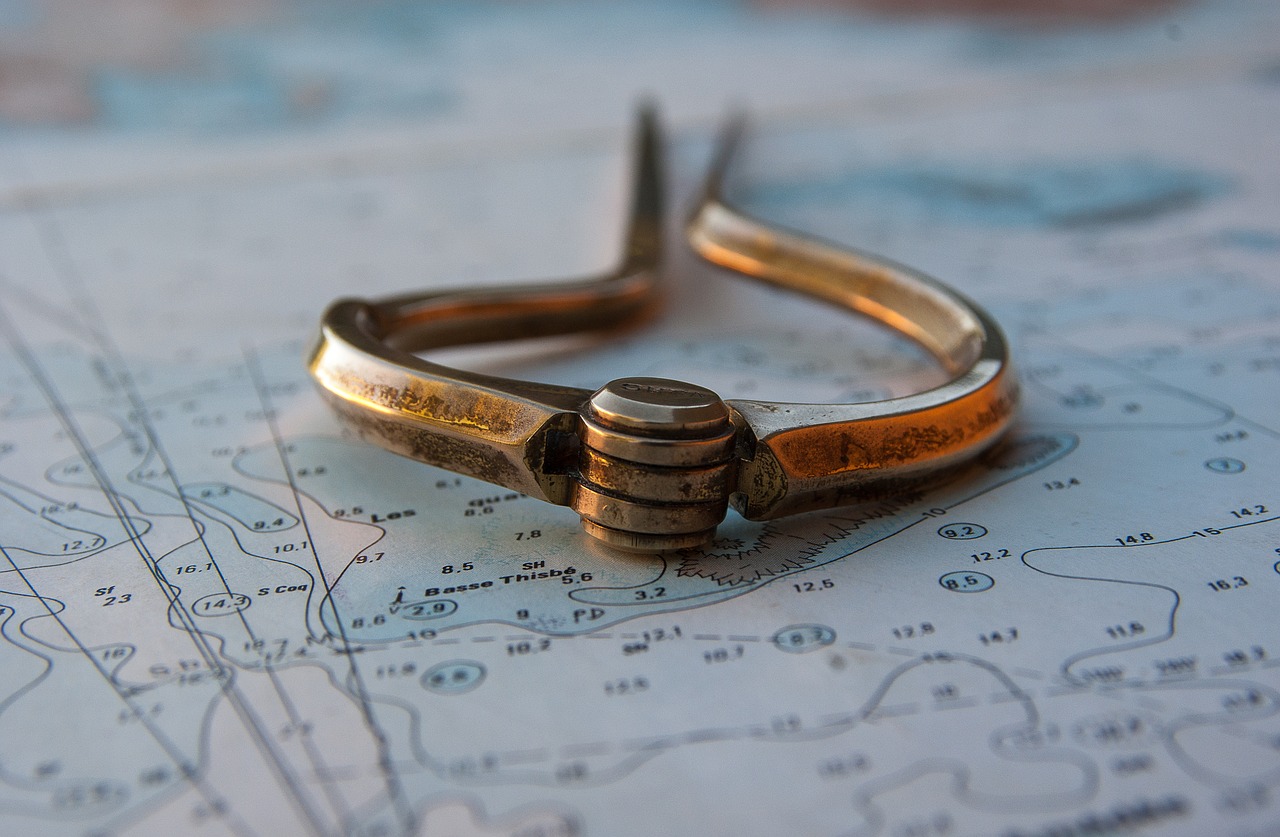 marine map compass navigation free photo