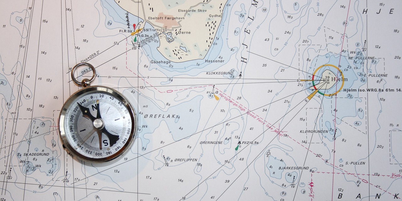 maritim chart compass free photo